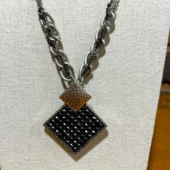Park Lane Edgy Diamond Shaped Pendant necklace - Picture 2 of 5